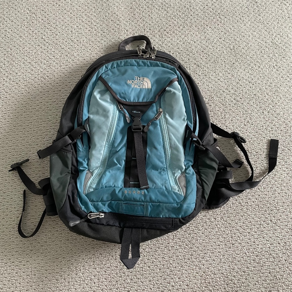 North Face Surge II Laptop Backpack in Blue